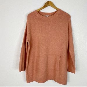 Pure Jill Muted Pink Textured Knit Pullover Sweater